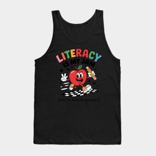 Literacy Is My Jam Literacy Teacher Reading interventionist 5 Tank Top